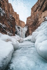 Wall Mural - Frozen River Canyon