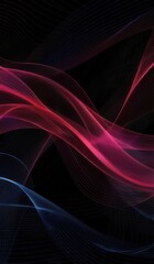 Wall Mural - abstract background with a dark blue and red wave