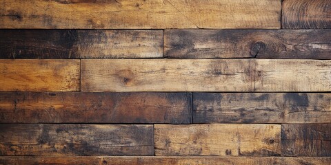 Wall Mural - Rustic wood planks create a charming background that enhances the appeal of any design. The rustic wood planks provide a textured and warm atmosphere, perfect for various creative projects.