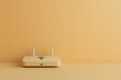 © Marina - Minimalist WiFi router on solid color background