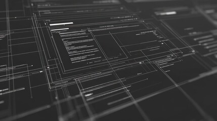 abstract digital code interface design futuristic technology background