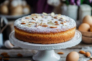 Canvas Print - White Cake Plate