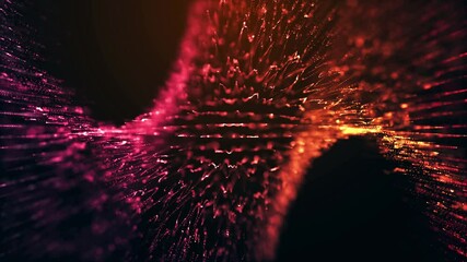 Wall Mural - digital virtual ripple particles in space dynamic visual effect. abstract video loop art design on d