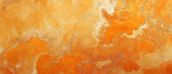 Wall Mural - vintage marbled texture on vibrant orange background – retro artistic pattern with warm tones, seaml