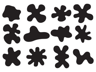 Wall Mural - abstract black blob shapes set for design inspiration vector on white background