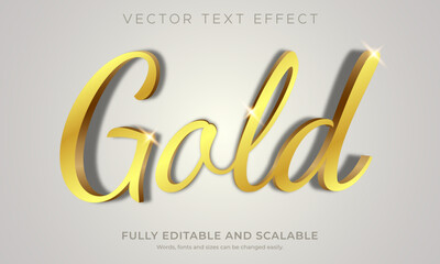 Wall Mural - Gold editable text effect trending style modern