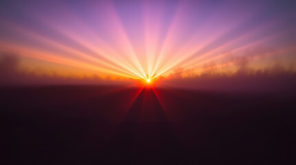 Wall Mural - sunset in the mountains