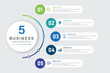 © kingkai - Vector infographic label design with circle infographic template design and 5 options or steps. Can be used for process diagram, presentations, workflow layout, banner, flow chart, info graph.