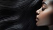 © Ajay - Portrait of a beautiful woman with long black hair. Beauty and fashion.