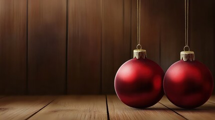 Wall Mural - Christmas decoration on wooden background
