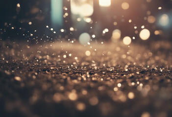 Wall Mural - Christmas holidays lights Abstract blurred dark bokeh background