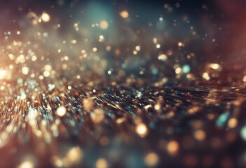 Wall Mural - Christmas holidays lights Abstract blurred dark bokeh background