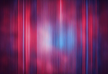 Wall Mural - Abstract background with red and blue glowing neon light rays gradient lines and vertical stripes