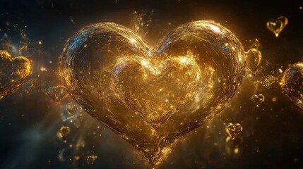 Wall Mural - experience the inspiring connection between love, emotion, and artistic expression in heart shapes.