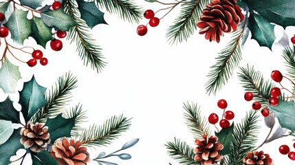 Wall Mural - winter background vector. hand painted watercolor drawing for christmas. and happy new year season. 