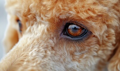 Wall Mural - A poodle with brown eyes