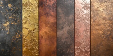 Poster - Rose gold, copper, bronze, and brass create a stunning decorative texture background, making it ideal for various design projects that require a rich and luxurious aesthetic.
