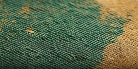 Leinwandbilder - Close up of a green abstract pattern texture on cardboard. This unique cardboard texture features a retro feel, resembling old paper and vintage blank wallpaper for creative projects.