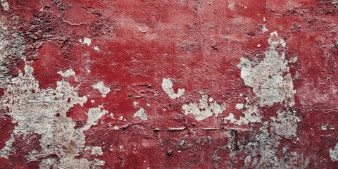 Poster - Vintage red paint adorns a concrete floor, showcasing a unique vintage red paint texture that adds character and charm, perfect for backgrounds and design projects featuring vintage aesthetics.