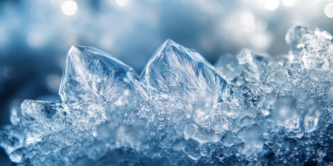 Aufkleber - A captivating ice structure exhibiting features that are remarkably glass like and crystal clear, creating a stunning visual effect that catches the eye.