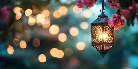 Fototapete - Soft focus bokeh effect highlighting a decorative element of traditional house decor. This image captures the essence of house decoration in a beautiful soft focus bokeh style.