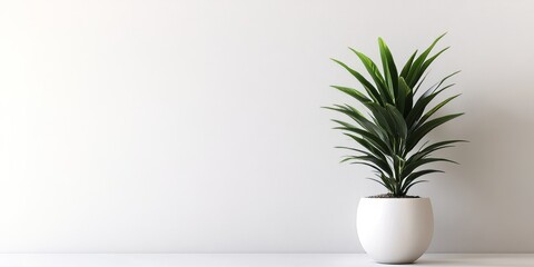 Aufkleber - A solitary Alpinia placed in a white pot against a plain background makes it an excellent choice for indoor gardening and a perfect fit for minimalist home decor.