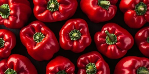 Vibrant red peppers create a stunning backdrop that highlights the beauty of healthy food in a delicious and appealing way, showcasing red pepper s versatility in nutritious meals.