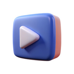 Wall Mural - plastic 3d video icon