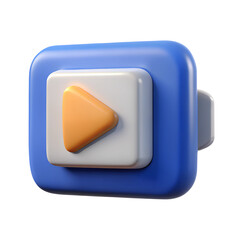 Wall Mural - plastic 3d video icon