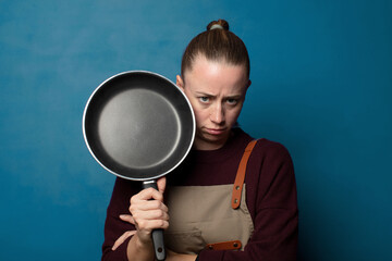 Wall Mural - feeling displeased and disappointed, looking serious, annoyed and angry with crossed arms