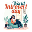 © graphikians - World Introvert Day on January 2nd social media post banner template, introvert awareness, celebrate introverts, introvert personality, introvert empowerment,