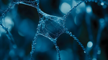 Dew-Kissed Spiderweb Macro Photography