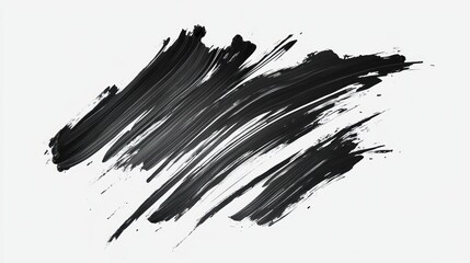 Aufkleber - A dynamic black paint stroke on a white background, suggesting creativity and artistic expression.