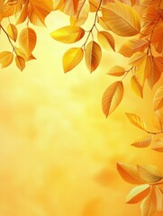 Wall Mural - Golden autumn background, Poster design, realistic, HD, copy space 