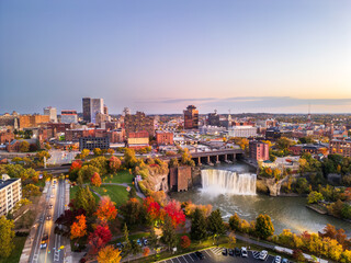 Wall Mural - Rochester, New York, USA Downtown Cityscape at Dusk