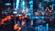 © arisa - data visualization stock market financial technology cityscape n