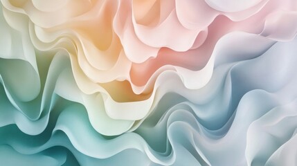 Poster - A soft, flowing abstract design with gentle colors and smooth curves.
