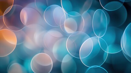 Poster - A soft-focus background of colorful, overlapping circles creating a dreamy atmosphere.