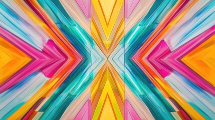 Poster - A vibrant abstract design featuring colorful geometric shapes and patterns.