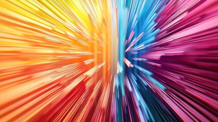 Poster - A vibrant burst of colors radiating outward, creating a dynamic visual effect.