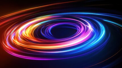Poster - A vibrant swirl of colorful light creating a dynamic, abstract design.