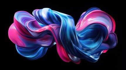Poster - A vibrant, swirling abstract design showcasing fluid shapes and colors.