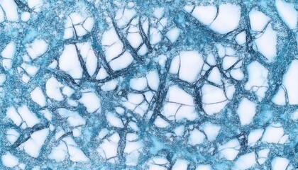 Aufkleber - Intricate Frozen Blue Ice Crystals Texture. Abstract Frozen Web of Natural Ice Formation, Perfect for Winter Design Concepts, Snow Themed Decor, and Cold Weather Art Inspiration