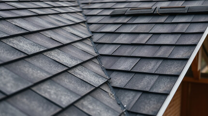 Wall Mural - Gray Shingle Roof Detail