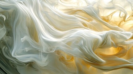 Poster - Abstract swirling patterns in soft colors, evoking fluidity and motion.