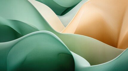 Poster - Abstract waves of soft colors creating a serene visual composition.