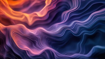 Poster - Abstract waves of vibrant colors flowing in a mesmerizing pattern.