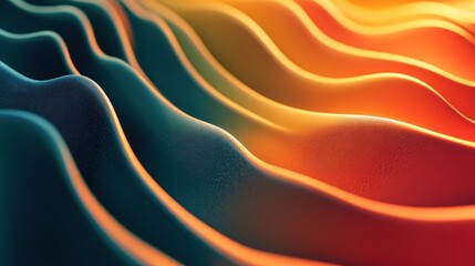 Aufkleber - Abstract wavy patterns in vibrant colors create a dynamic visual effect.
