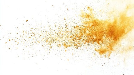Aufkleber - An abstract splash of yellow powder, suggesting energy and creativity.