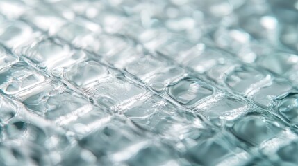 Aufkleber - Close-up of textured glass with a water-like appearance, showcasing reflections and patterns.